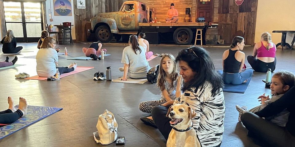Puppy Yoga at Timberyard